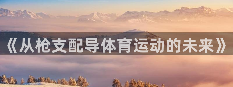 酷玩体育低调看NBA：《从枪支配导体育运动的未来》